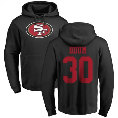 Black Men's George Odum San Francisco 49ers Pro Line Logo Pullover Hoodie