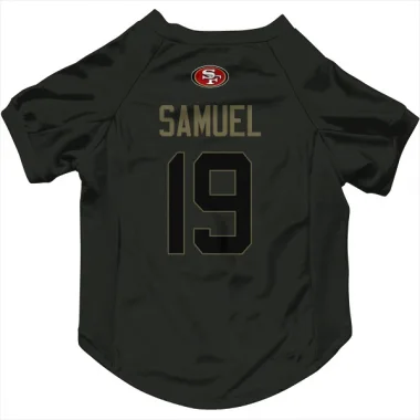Black San Francisco 49ers Deebo Samuel   Service Dog & Cat Pet Jersey