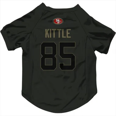 Black San Francisco 49ers George Kittle   Service Dog & Cat Pet Jersey