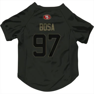 Black San Francisco 49ers Nick Bosa   Service Dog & Cat Pet Jersey