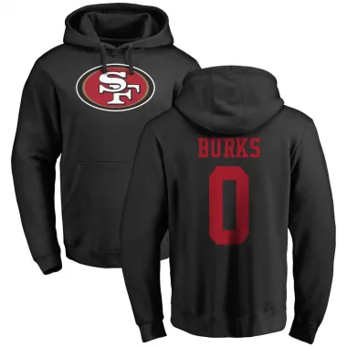 Black Youth Oren Burks San Francisco 49ers Pro Line Logo Pullover Hoodie