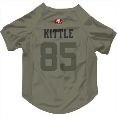 Olive San Francisco 49ers George Kittle   Dog & Cat Pet Jersey