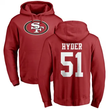 Red Men's Kerry Hyder Jr. San Francisco 49ers Pro Line Logo Pullover Hoodie