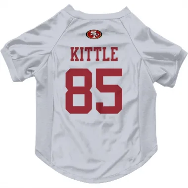 White San Francisco 49ers George Kittle   Dog & Cat Pet Jersey