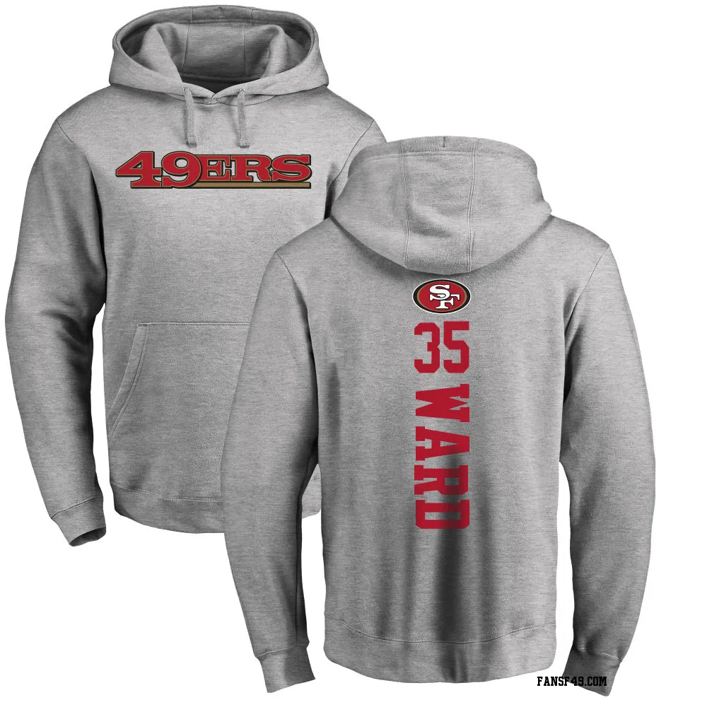 Youth Charvarius Ward San Francisco 49ers Pro Line Ash Backer Pullover Hoodie