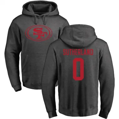 Youth Keaton Sutherland San Francisco 49ers Pro Line by Branded Ash One Color Pullover Hoodie